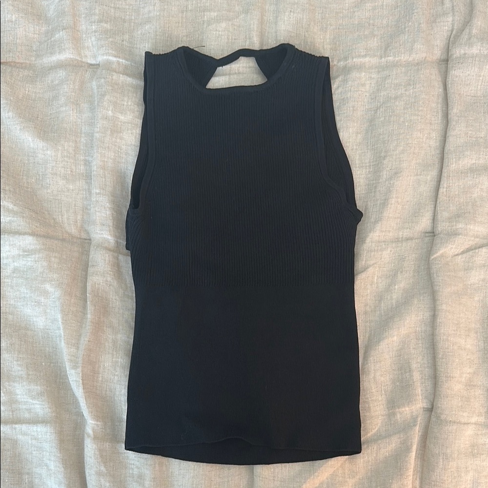 Zara Sleeveless Black Tank Top